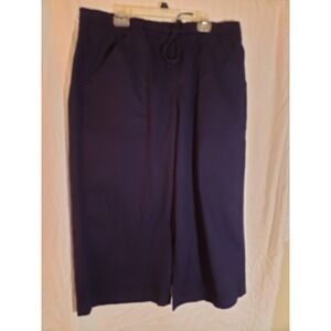 Women's Ava And Viv Navy Wide Leg Cargo Pants Size 1X